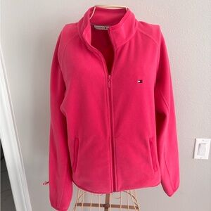 Tommy Hilfiger Women's Pink Fleece Full Zip Jacket Size Large